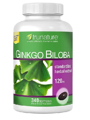 TruNature Ginkgo Biloba with Vinpocetine - 340 Softgels